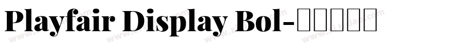 Playfair Display Bol字体转换